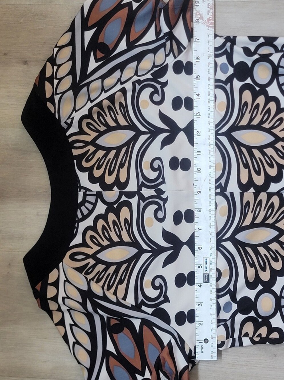 Jessica Vintage Retro Kaleidoscope Geometric Print A-Line Dress M - Picture 3 of 5